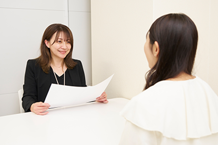 面談をしている様子